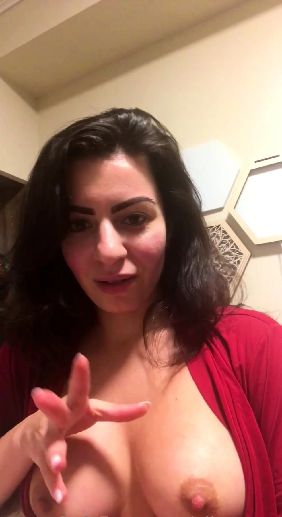 Busty brunette bitch with big boobs