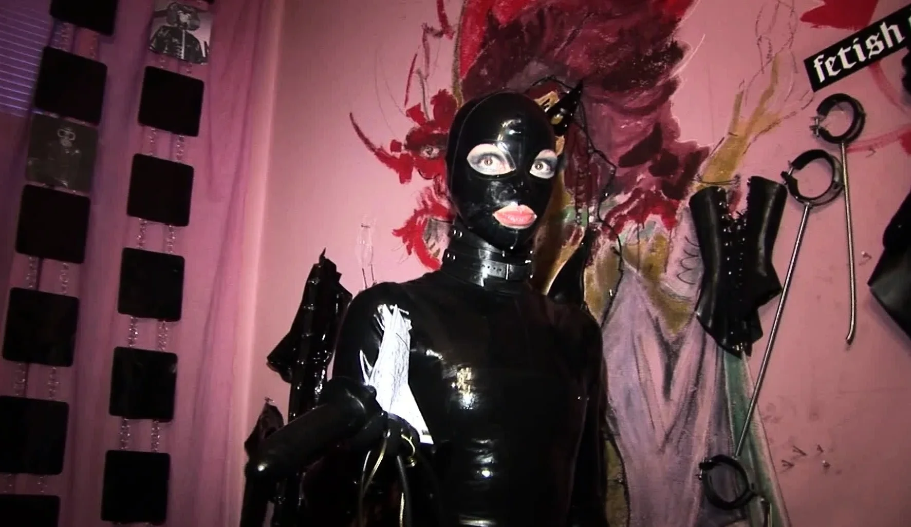 Extreme fetish latex play