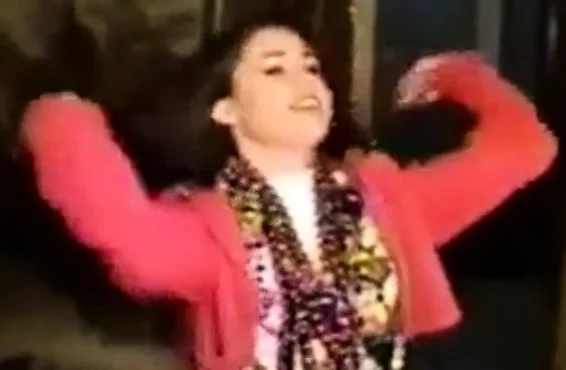 Girl Flashing Hot Bush and Behind at Festival