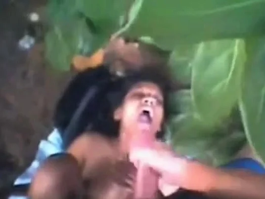 Black Latin Girl vs Big White Dick in Jungle