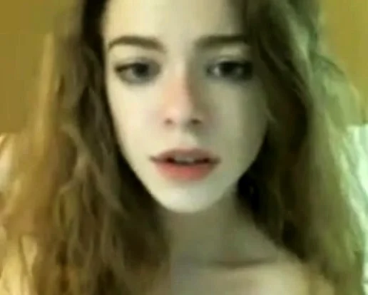 Cute girl on webcam