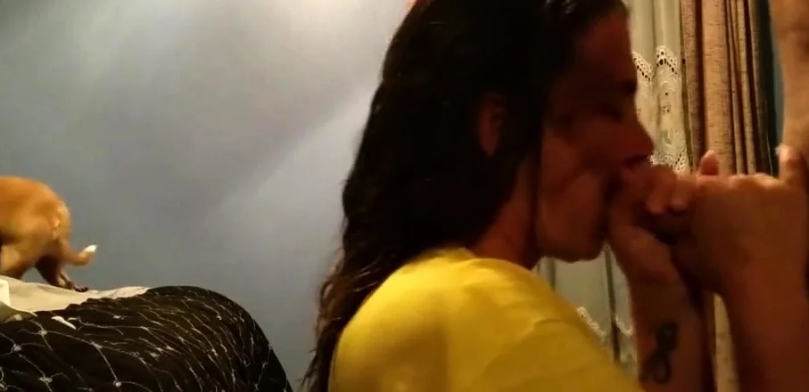 Abbs sucks the cum out of my cock