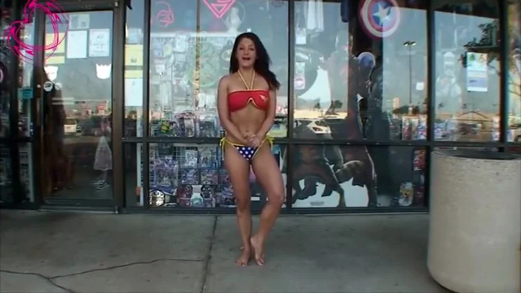 Bikini girl gets buckets of water poured on her head