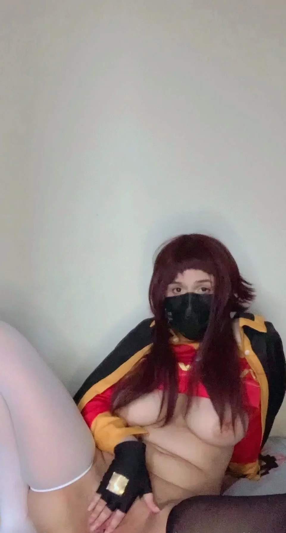 Busty brunette solo masturbation