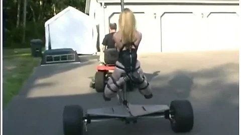Darling Driven Around On Fucking Machine In Neck Corset