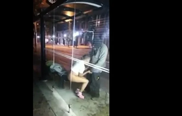Homeless man getting head in down town Baltimore City