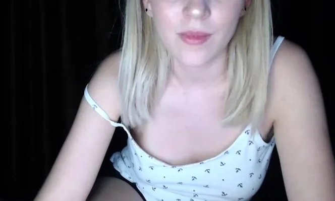 Sexy Blonde Babe With Big Boobs Strips Bra