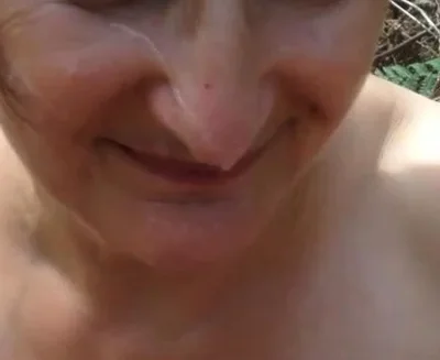 Grandma facial in the barn