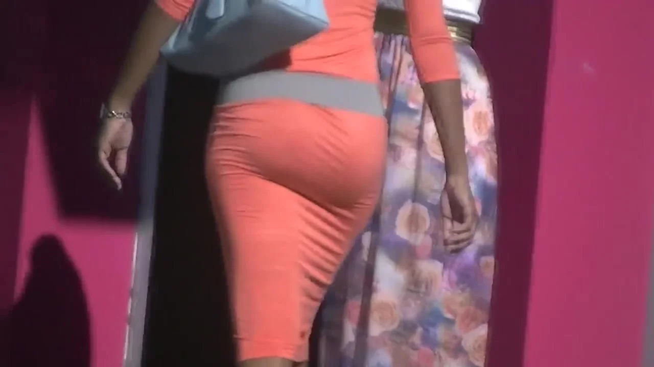 great ass in pink dress