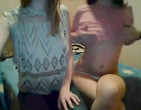Two Girls kissing on Webcam