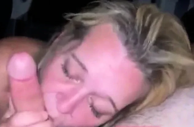 Cheating Blonde Girl Blowjob in Car