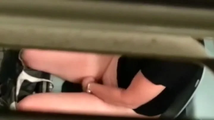 Geeky girl's thong spied during a pee