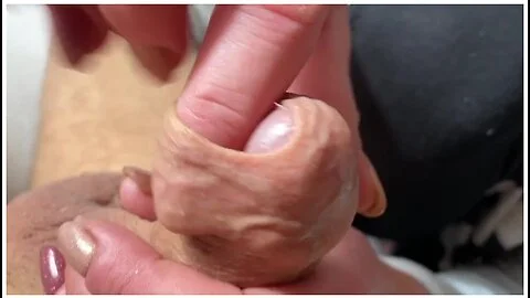 Limp And Hard Dick Foreskin Play Until He Cum Shoot