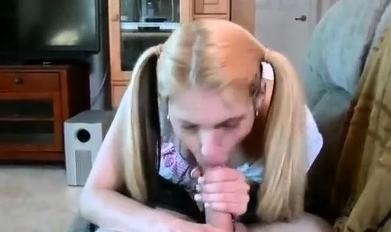 Pigtail chick suck not daddys dick for mouthcum