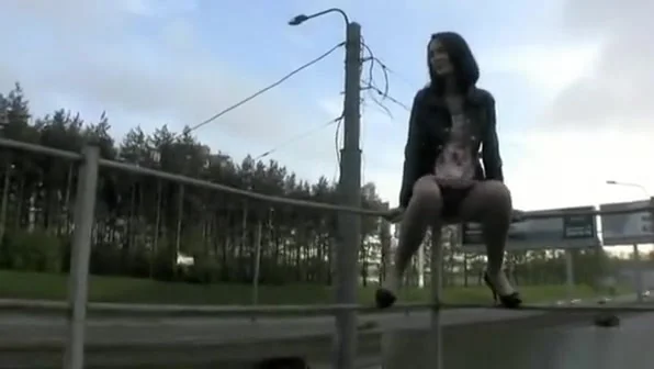 Highway flasher upskirt no panties