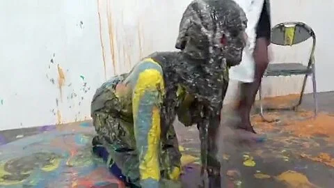 and her boobs in chunky slime