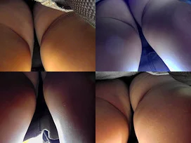Upskirting vid of stunning gal with thong on her bum