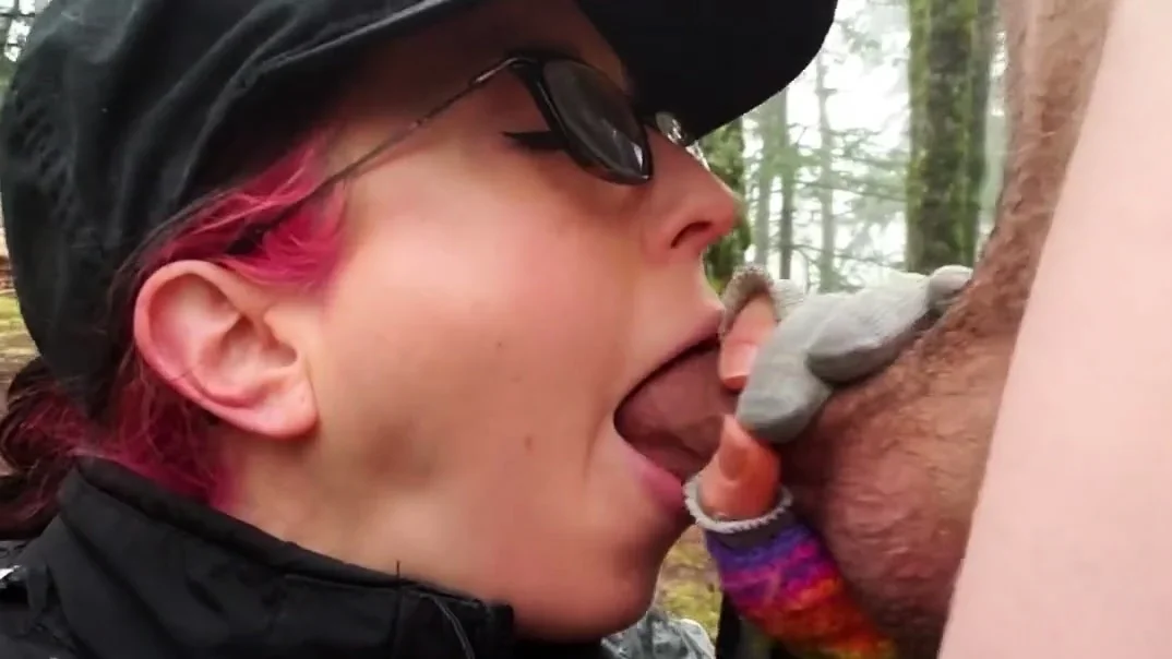 She Sucks His COck ANd Licks His Bootyhole In Public