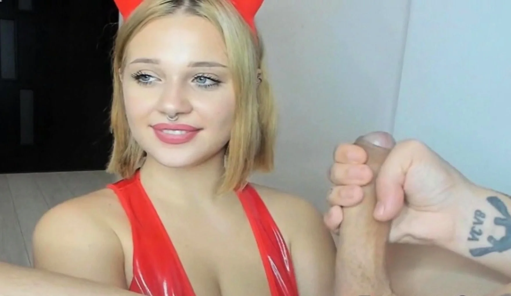 Blonde Babe Can't Stop Sucking Her Friends Cock
