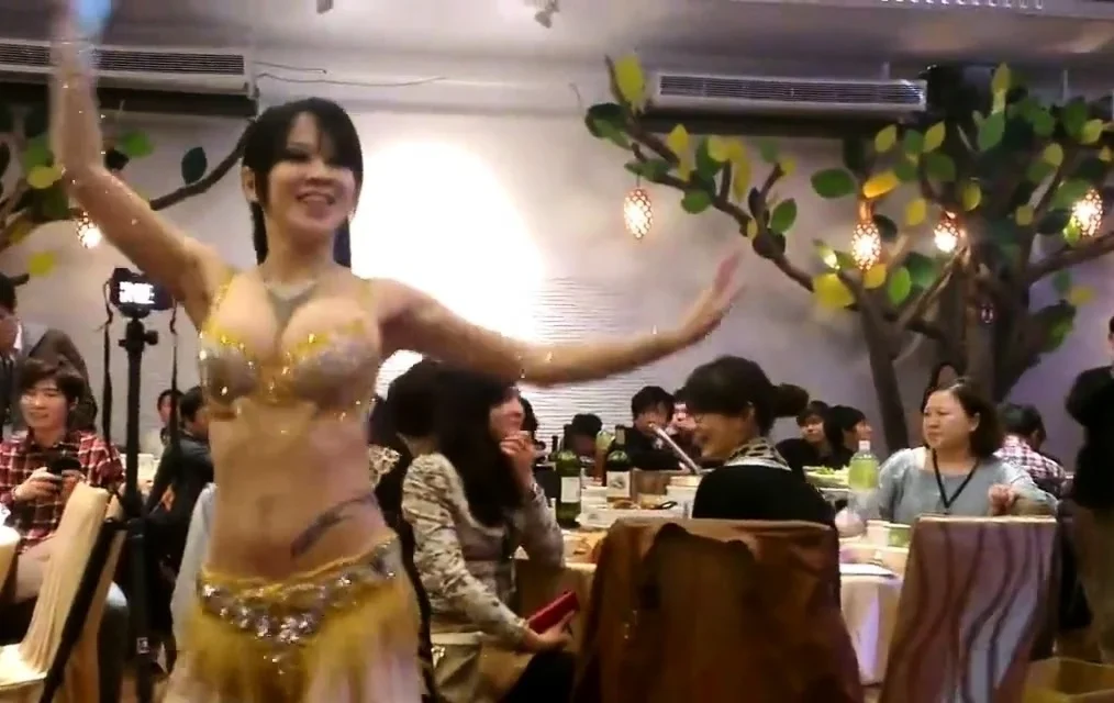 sexy asian Belly Dancer shake her slut boobs