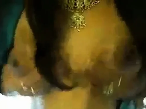 British Indian wife gives sexy strip. cum on tits
