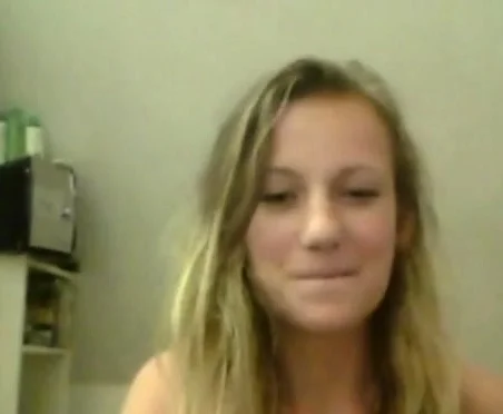 Blonde cutie on Skype