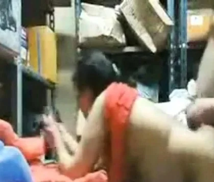 Arab couple fucking in the store room