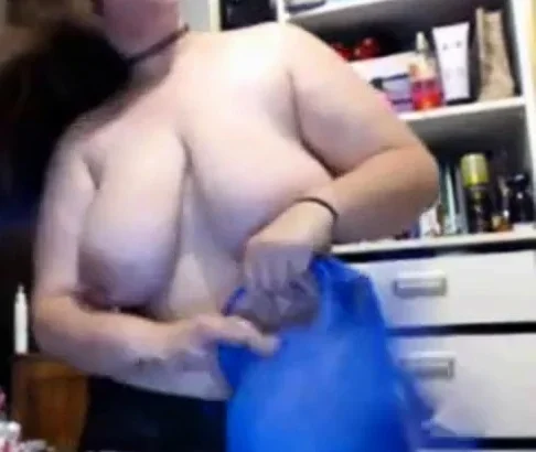 Cute chubby girl with big areolas