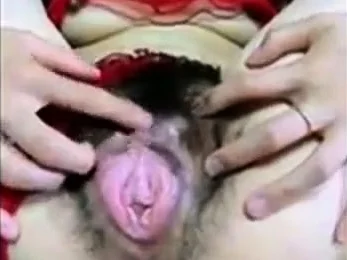 Blindfolded Japanese wife spreading pussy