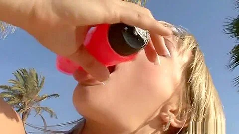 Blue Angel drills her cunt with a red dildo and enjoys intense orgasms