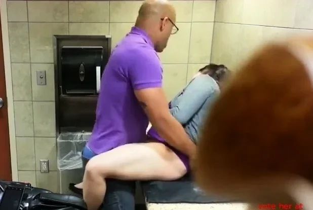 Interracial Sex in a Shopping Mall Restroom