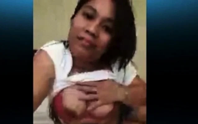 Asian Filipino Skype on bed