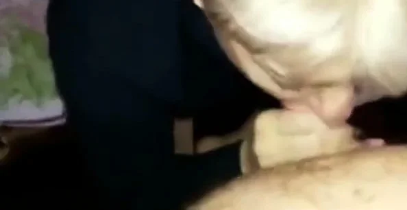 Russian blonde mature mom suck young cock