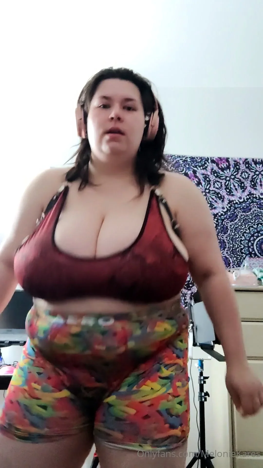 Chubby Brunette Big Boobs Dildo Masturbation