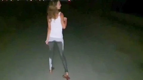 Outdoor Pee Games With Green Eyed Slut
