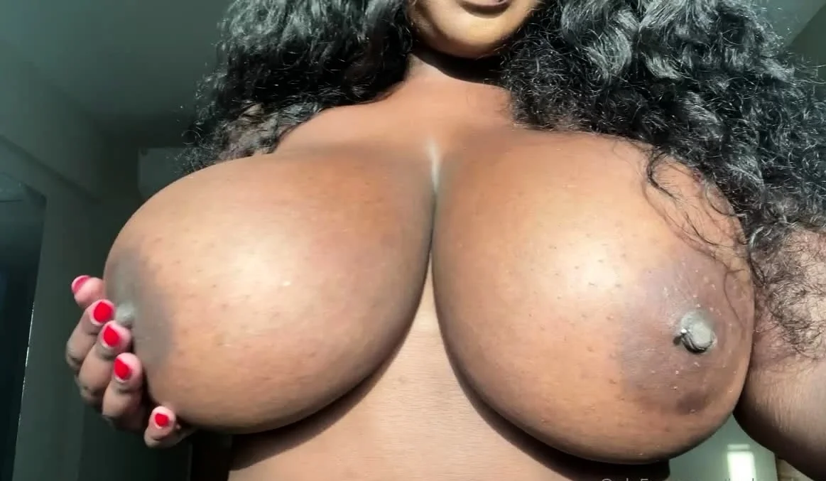 Black MILF with BIG boobs dancing and teasing