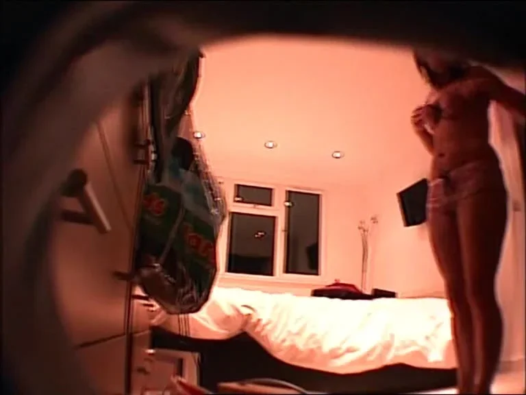Step sister putting on new underwear