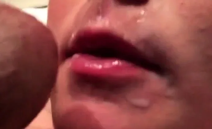 Close-up of CIM with cum play and cum cleanup