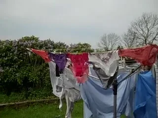 More of Mandy's panties in the breeze!