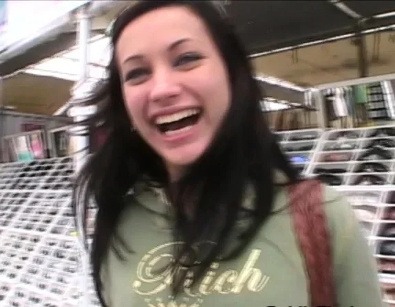 Busty Czech amateur fucks outdoor in public