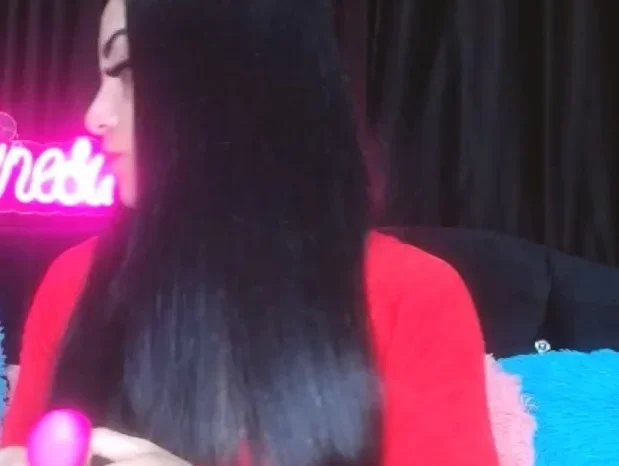 Brunette amateur babe strips off and masturbates