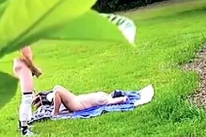 Dickflash - Jerk for nude sunbathing MILF
