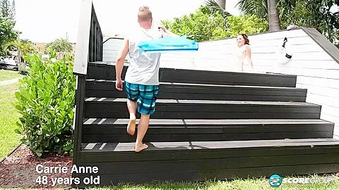 Carrie Anne fucks the pool boy