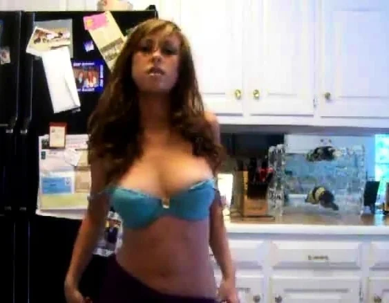 Girl undressing on webcam