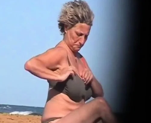 Mature topless beach