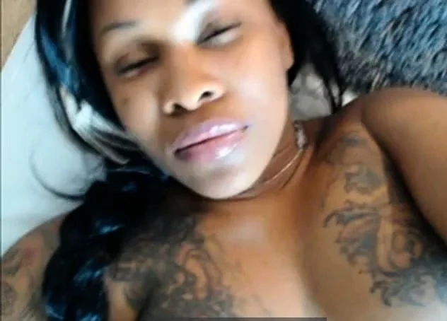 Black girl with juicy ass teasing on webcam