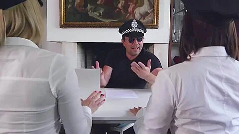 Cutie Policegrls Trckd And Tiedup To Await Their Turn In Th