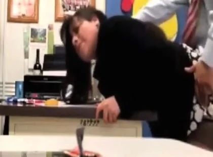 Bitch fucked on the principal's desk