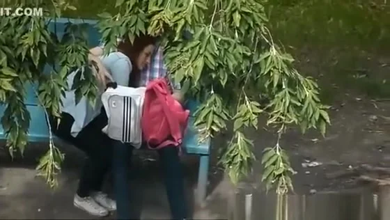 Girl blowjob in a public park.