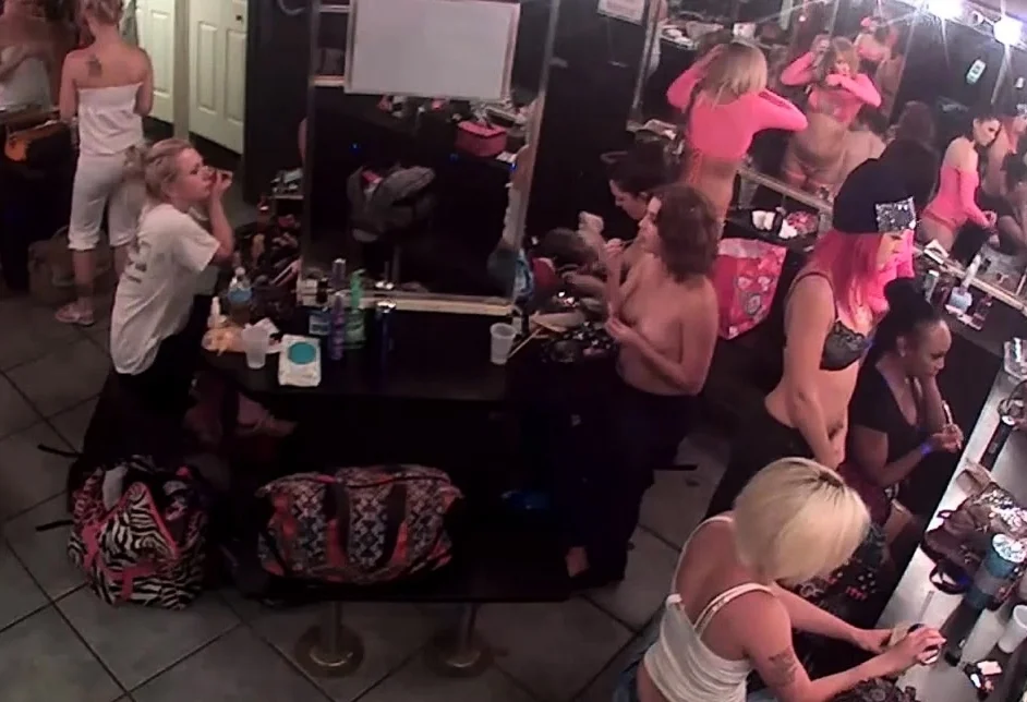 Strip club dressing room camera